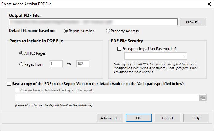 PDF Creation screenshot
